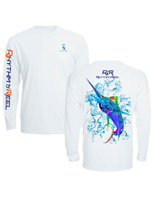 Men's Blue Marlin Dri-Fit UPF Sport Shirt